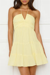 Styled For Sunsets Halter Mini Dress