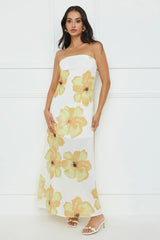 Sunlight’S Embrace Strapless Maxi Dress