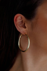 Hailey Large Hoop Earrings Gold