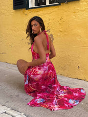 Olivi Crimson Lily Maxi Dress